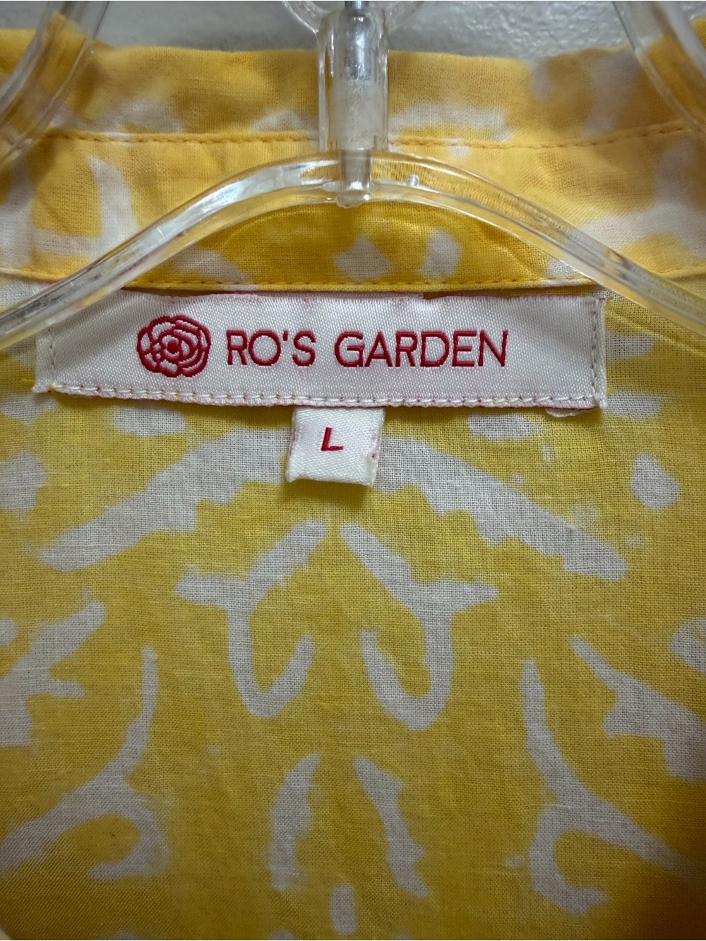 Ro’s Garden Deauville Tunic Shirt Dress Tuckernuck Anthropologie Yellow L - Picture 10 of 11